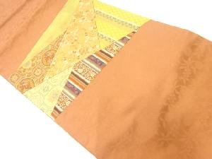 切りばめ華紋模様織り出し名古屋帯